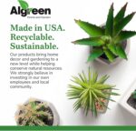 Algreen 43729 Acerra Weather Protected Recycled Composite Vase Planter Pot, Indo... - Image 7