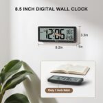 Soobest 8.5 Inch Digital Wall Clock Battery Operated with Backlight, Temperature... - Image 3
