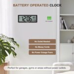Soobest 8.5 Inch Digital Wall Clock Battery Operated with Backlight, Temperature... - Image 4