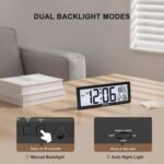 Soobest 8.5 Inch Digital Wall Clock Battery Operated with Backlight, Temperature... - Image 5