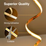 Pandery COB LED Strip,LED Strip Lights 3M/9.84ft,Touch Dimmable LED Strips,CRI90... - Image 6