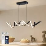 ORANOOR Modern LED Pendant Lights, Dimmable 39'' Spiral Wave LED Chandelier Ligh... - Image 3