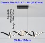 ORANOOR Modern LED Pendant Lights, Dimmable 39'' Spiral Wave LED Chandelier Ligh... - Image 5
