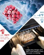12-Pack Glass Containers with Tempered Lids – Borosilicate, Oven-Safe(-4°F~950°F... - Image 5