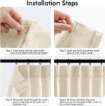 MIULEE 96 Inches Long Pinch Pleated Linen Curtains 2 Panels Set for Bedroom Livi... - Image 7
