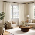 MIULEE 96 Inches Long Pinch Pleated Linen Curtains 2 Panels Set for Bedroom Livi... - Image 9