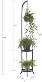 3 Tier Metal Plant Stands, Metal Corner Tall Plant Stands for Multiple Plants, M... - Image 3