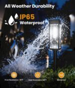 ALFIOT Solar Pathway Lights Outdoor, 4 Pack Bright Solar Lights Outdoor, IP65 Wa... - Image 6