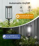 ALFIOT Solar Pathway Lights Outdoor, 4 Pack Bright Solar Lights Outdoor, IP65 Wa... - Image 7