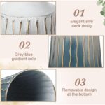 3 Pcs Tall Metal Vase 27/21/16 Inch Metal Standing Decorative Floor Vase Detacha... - Image 4