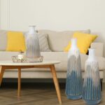 3 Pcs Tall Metal Vase 27/21/16 Inch Metal Standing Decorative Floor Vase Detacha... - Image 7