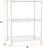 IZEUK 3 Tier Shelf, Heavy Duty Steel Wire Shelving Unit for Home, Kitchen, Laund... - Image 4