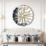 Gold Wall Mirrors Decorative, 32” Large Round Mirrors for Wall Decor, Flower Sha... - Image 8
