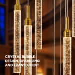 SNZ 20-Light Gold Crystal Chandelier, High Ceiling Chandelier for Staircase, Mod... - Image 5