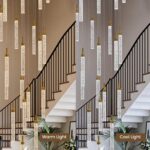 SNZ 20-Light Gold Crystal Chandelier, High Ceiling Chandelier for Staircase, Mod... - Image 6