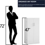 SUNLEI 47" Kitchen Pantry Storage Cabinet, Modern Freestanding Pantry Storage Ca... - Image 4