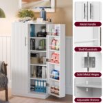 SUNLEI 47" Kitchen Pantry Storage Cabinet, Modern Freestanding Pantry Storage Ca... - Image 6