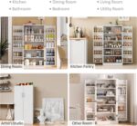 SUNLEI 47" Kitchen Pantry Storage Cabinet, Modern Freestanding Pantry Storage Ca... - Image 9