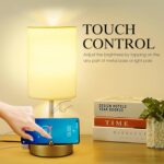 Briever Touch Control Table Lamp for Bedroom, 3-Way Dimmable Nightstand Lamp wit... - Image 3