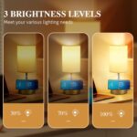 Briever Touch Control Table Lamp for Bedroom, 3-Way Dimmable Nightstand Lamp wit... - Image 4