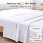 California Design Den Queen Size Flat Bed Sheet Only - Soft 400 Thread Count 100... - Image 3