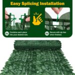 Artificial Ivy Privacy Fence Screen, 120x40 inch Dense Leaves Fence Panel, Super... - Image 5