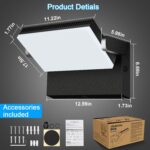 Modern Sleek LED Flood Light 120W, 360° Rotatable Outdoor Security Areas Lightin... - Image 4
