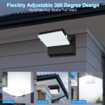 Modern Sleek LED Flood Light 120W, 360° Rotatable Outdoor Security Areas Lightin... - Image 5