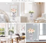 Modern Decorative Vase,Silver Flower Vase for Home Decor with Rhinestone,30 cm L... - Image 6