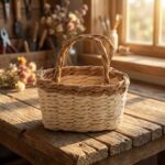 Totority Miniature Woven Basket for Dollhouse Realistic Handheld Prop for Home D... - Image 4