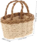 Totority Miniature Woven Basket for Dollhouse Realistic Handheld Prop for Home D... - Image 5