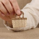 Totority Miniature Woven Basket for Dollhouse Realistic Handheld Prop for Home D... - Image 6