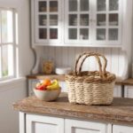 Totority Miniature Woven Basket for Dollhouse Realistic Handheld Prop for Home D... - Image 7