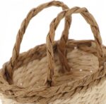 Totority Miniature Woven Basket for Dollhouse Realistic Handheld Prop for Home D... - Image 9