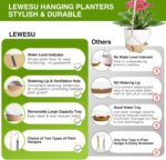 LEWESU Set of 2 Hanging Planters for Indoor Plants with Self Watering Includes H... - Image 8