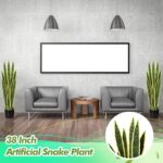 Crowye 2 Pack 3.15 Ft Tall Artificial Snake Plant Faux Sansevieria Plant Large F... - Image 4
