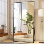 Easly 34"x76" Full Length Mirror with Stand, Large Rectangular Floor Mirror for ... - Image 4