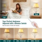 Siljoy Crystal Table Lamp Set of 2, 22.8'' Tall Modern Crystal Bedside Table Lam... - Image 4