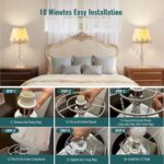 Siljoy Crystal Table Lamp Set of 2, 22.8'' Tall Modern Crystal Bedside Table Lam... - Image 9