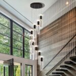 9-Lights Led Chandelier, Black and Gold Crystal Modern Led Chandelier for Dining... - Image 6