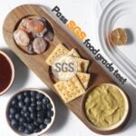 Artena 6oz Turquoise Solid Ceramic Chips and Dip Serving Platter with Acacia Woo... - Image 4