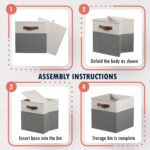 Ornavo Home 13 x 15 x 13 Kallax Storage Cube Bins, Foldable Collapsible Fabric S... - Image 8