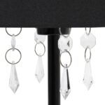 Simple Designs 17.25" Chic and Stylish Crystal Adorned Table Lamp - Black - Image 5