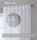HLC.ME Lauren Thin Lightweight Sheer Voile Light Filtering Transparent Pocket To... - Image 3
