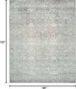 SAFAVIEH Area Rug 8x10 - Evoke Collection - Large - Silver & Ivory, Shabby Chic ... - Image 3