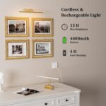 Battery Operated Picture Light for Wall, 4000mAh Cordless Wall Lamp for Painting... - Image 3
