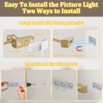 Battery Operated Picture Light for Wall, 4000mAh Cordless Wall Lamp for Painting... - Image 7