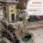Alpine Corporation USA1164 Outdoor Floor Tiered Fairy Castle Waterwheel Water Fo... - Image 6