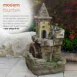 Alpine Corporation USA1164 Outdoor Floor Tiered Fairy Castle Waterwheel Water Fo... - Image 7