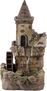 Alpine Corporation USA1164 Outdoor Floor Tiered Fairy Castle Waterwheel Water Fo... - Image 10